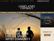 Tablet Screenshot of oakland.edu