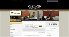 Desktop Screenshot of library.oakland.edu