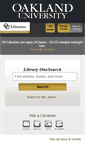 Mobile Screenshot of library.oakland.edu